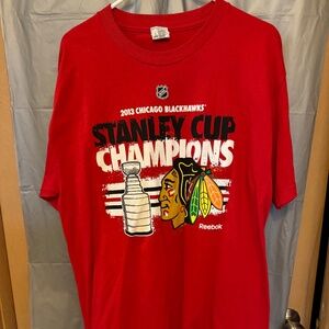 Reebok NHL Chicago Blackhawks 2013 Stanley Cup Champions T-Shirt